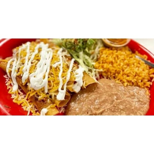 Chicken Flautas Plate.